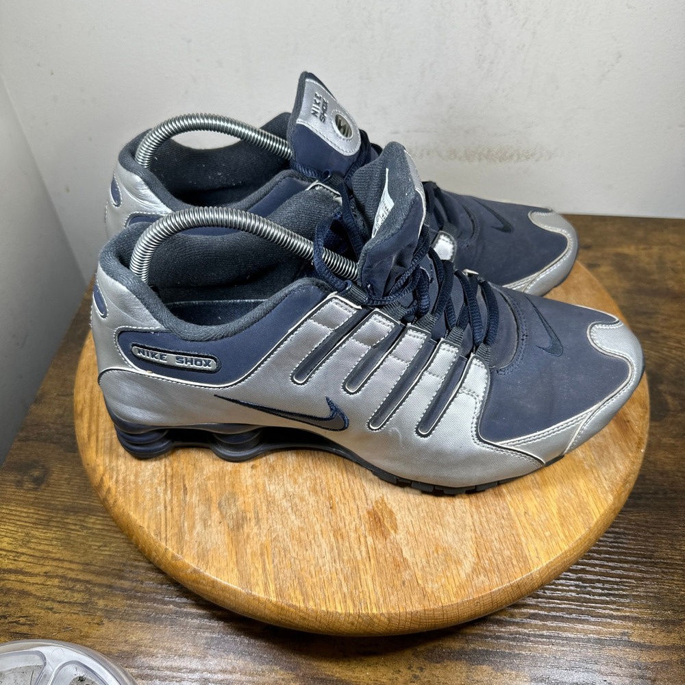 Nike Shox NZ Mens 10.5 Midnight Navy Silver 366363-005 2009 Running Shoes